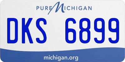 MI license plate DKS6899