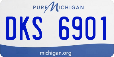 MI license plate DKS6901