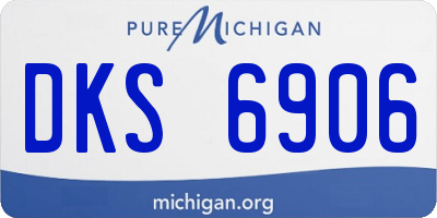 MI license plate DKS6906