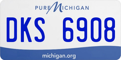 MI license plate DKS6908