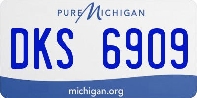 MI license plate DKS6909