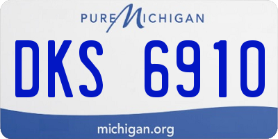 MI license plate DKS6910