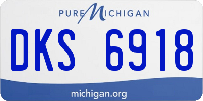 MI license plate DKS6918