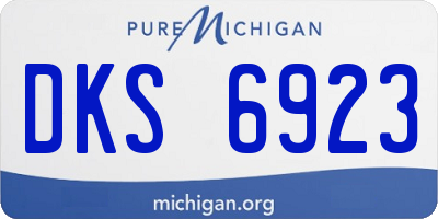 MI license plate DKS6923