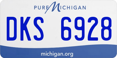 MI license plate DKS6928