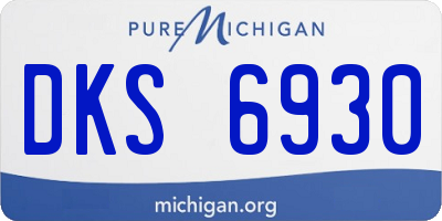 MI license plate DKS6930