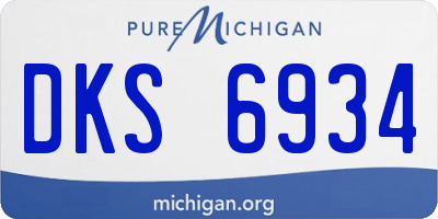 MI license plate DKS6934