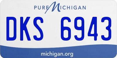 MI license plate DKS6943