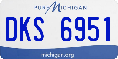 MI license plate DKS6951