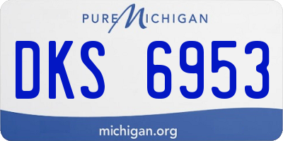 MI license plate DKS6953