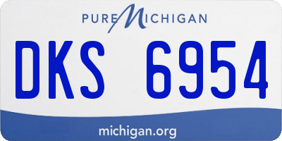 MI license plate DKS6954