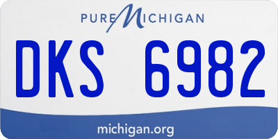 MI license plate DKS6982