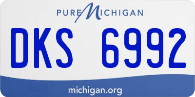 MI license plate DKS6992