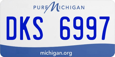 MI license plate DKS6997