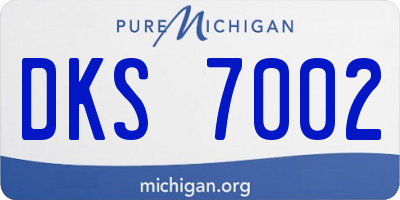 MI license plate DKS7002