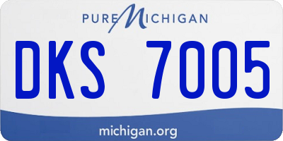 MI license plate DKS7005