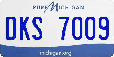 MI license plate DKS7009