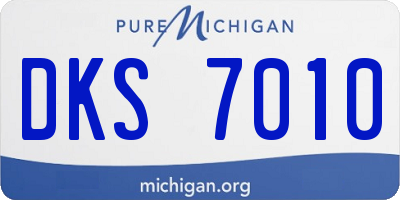 MI license plate DKS7010