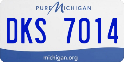 MI license plate DKS7014