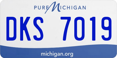 MI license plate DKS7019