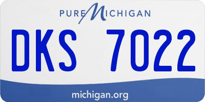 MI license plate DKS7022