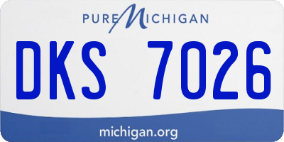 MI license plate DKS7026