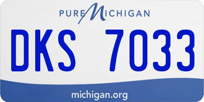 MI license plate DKS7033