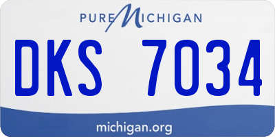 MI license plate DKS7034