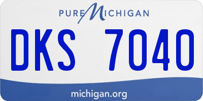 MI license plate DKS7040