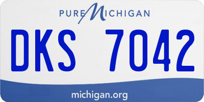 MI license plate DKS7042