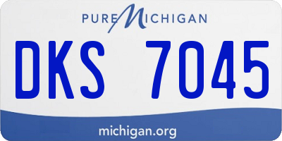 MI license plate DKS7045