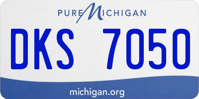 MI license plate DKS7050