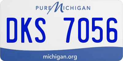 MI license plate DKS7056