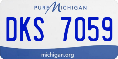 MI license plate DKS7059