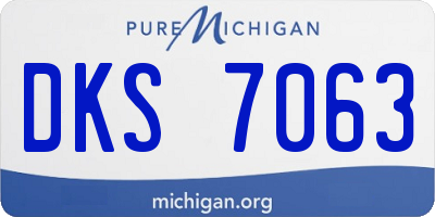 MI license plate DKS7063