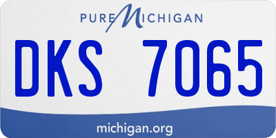 MI license plate DKS7065