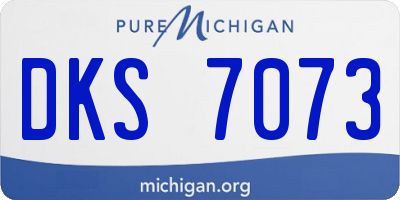 MI license plate DKS7073
