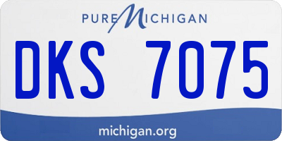 MI license plate DKS7075