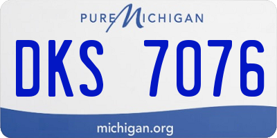 MI license plate DKS7076