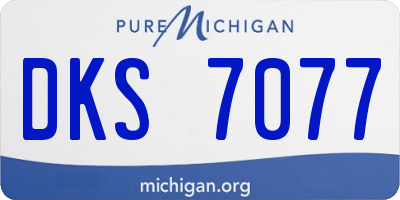 MI license plate DKS7077