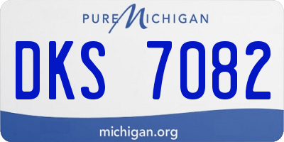 MI license plate DKS7082