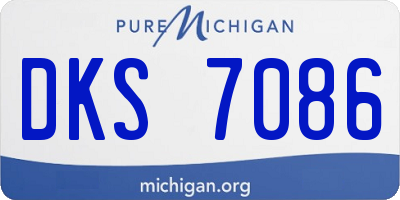 MI license plate DKS7086