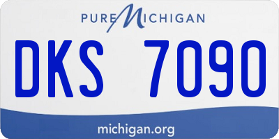 MI license plate DKS7090