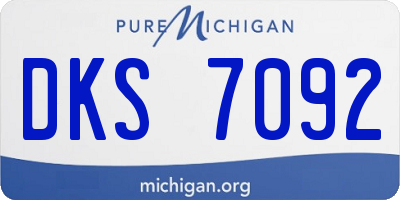 MI license plate DKS7092