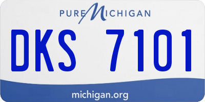 MI license plate DKS7101
