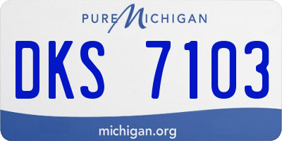 MI license plate DKS7103