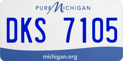 MI license plate DKS7105