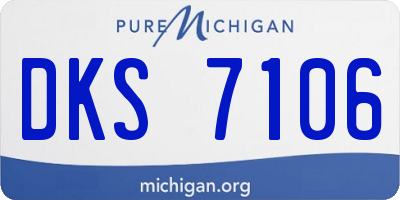 MI license plate DKS7106