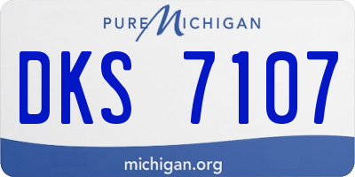 MI license plate DKS7107