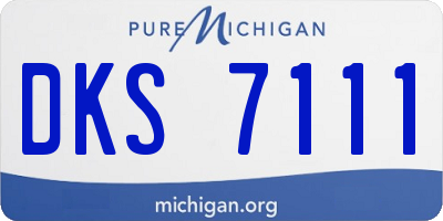 MI license plate DKS7111